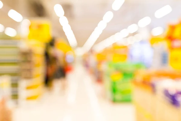 Supermarket rozmazané pozadí s bokeh — Stock fotografie