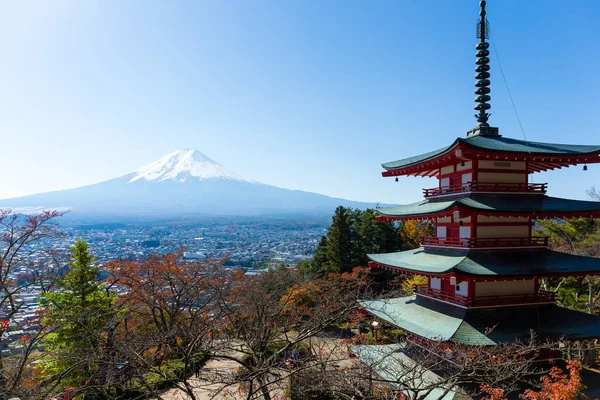 Pagode Chureito avec montagne Fuji — Photo