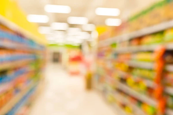 Supermercado desfoque fundo com bokeh — Fotografia de Stock