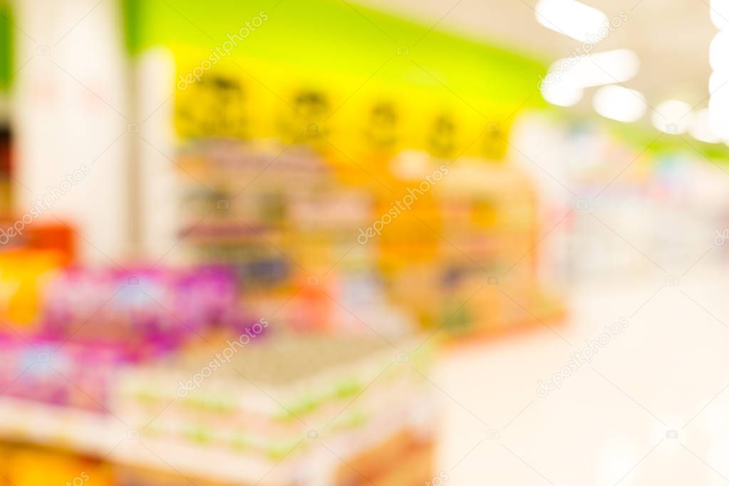 Super market bokeh as an abstract background