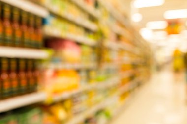 Bokeh ile süpermarket bulanık arkaplan