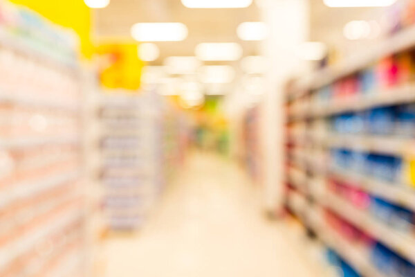Blurred supermarket abstract background
