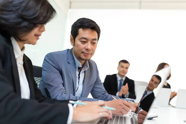 Business partners planning work at meeting — Stock Photo, Image