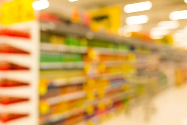 Supermarkt wazig achtergrond met bokeh — Stockfoto