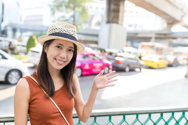 Frau zu Besuch in Bangkok — Stockfoto
