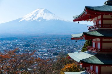 Chureito Pagoda ve dağ Fujisan
