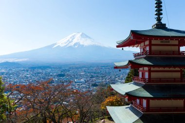 fuji Dağı ve chureito pagoda
