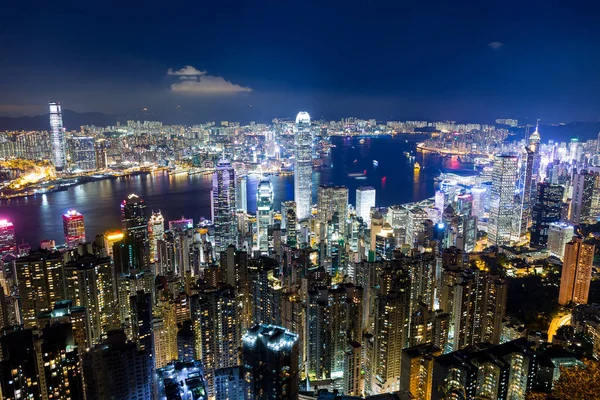 Hong kong cidade à noite — Fotografia de Stock