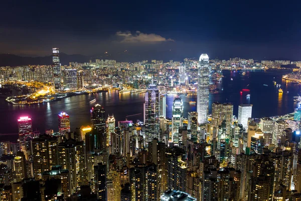 Hong kong city bei Nacht — Stockfoto