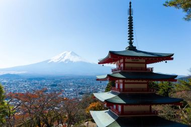 Chureito pagoda ve mount Fuji 