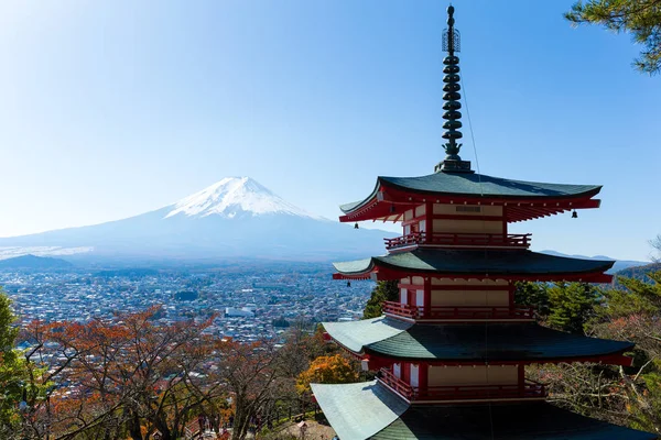 Chureito pagode e monte Fuji — Fotografia de Stock