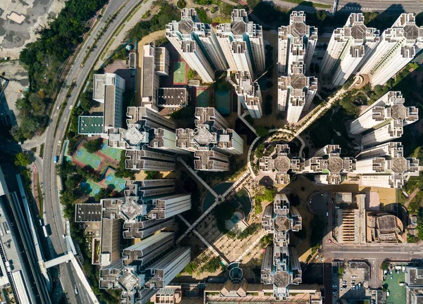 Хмарочос будівель у Гонконгу — стокове фото