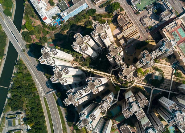 Багатоквартирні будинки в Гонконзі — стокове фото