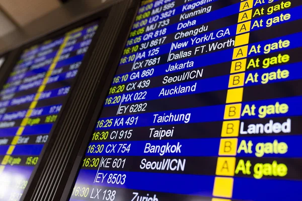Bestuur weergeven in een luchthaven — Stockfoto