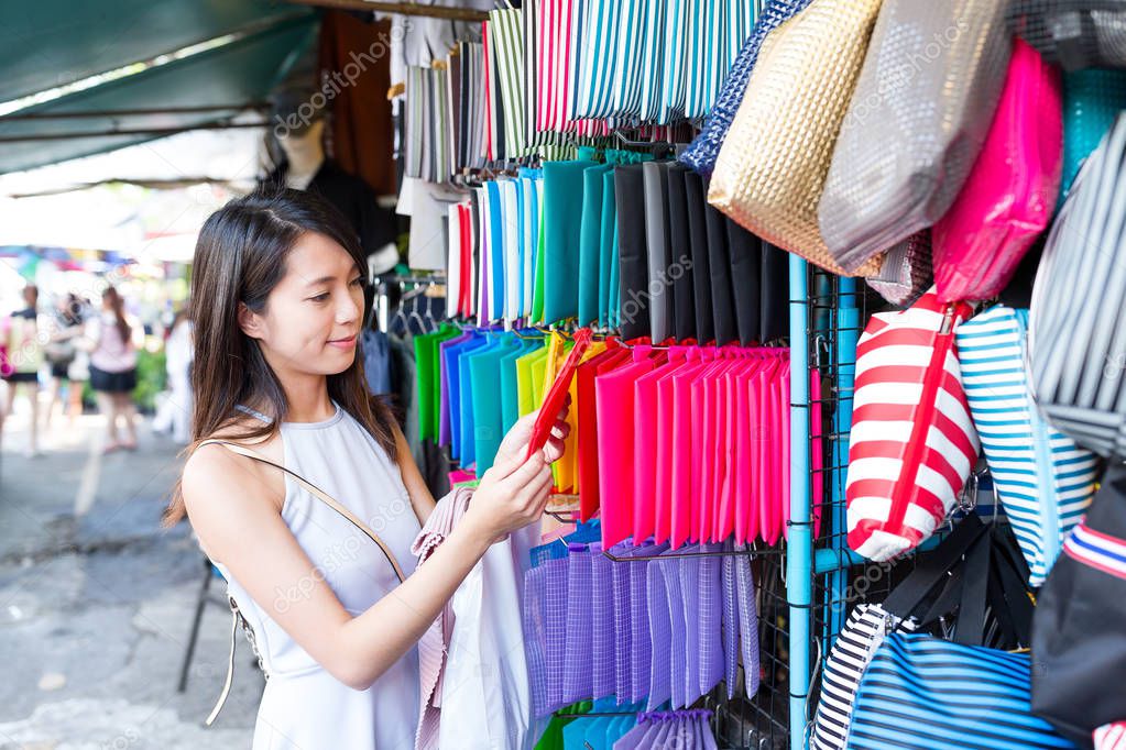 Woman shopping in market