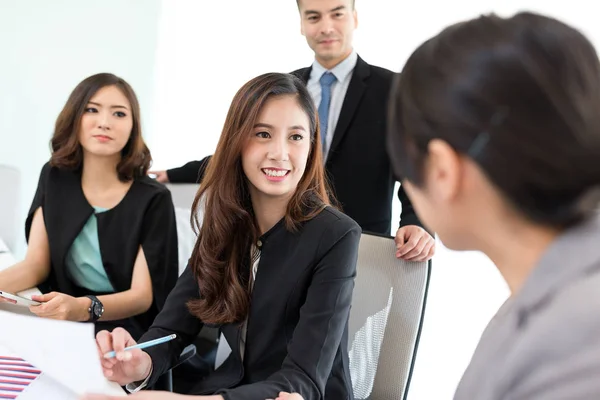 Business discussion in meeting room — Stock Photo, Image