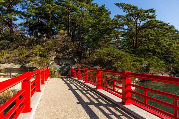 Puente Rojo en Isla Matsushima — Foto de Stock