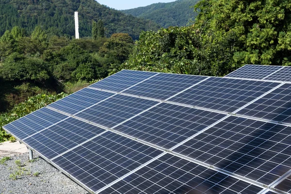 Solar energy panel plant — Stock Photo, Image