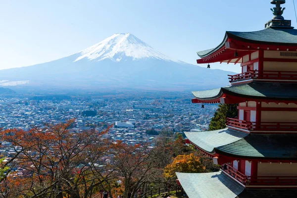 Monte Fuji e Chureito Pagoda — Fotografia de Stock