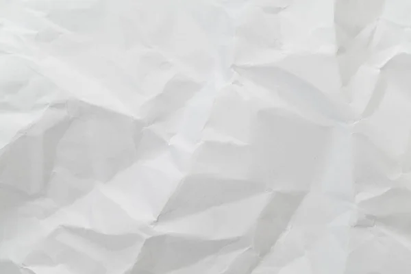 Bílá pomačkaný papír pozadí textura — Stock fotografie