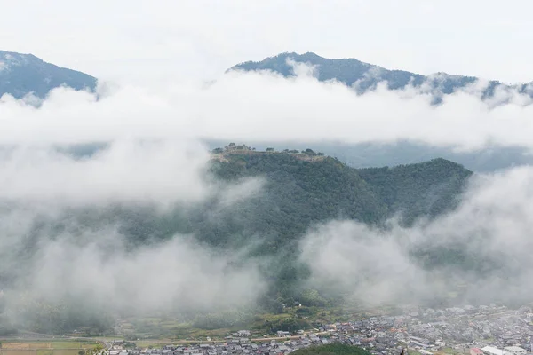 Takeda Castle and sea of clouds — Stock Photo, Image