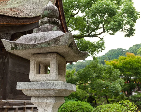 Stone lantern in japane temple — Stock Photo, Image