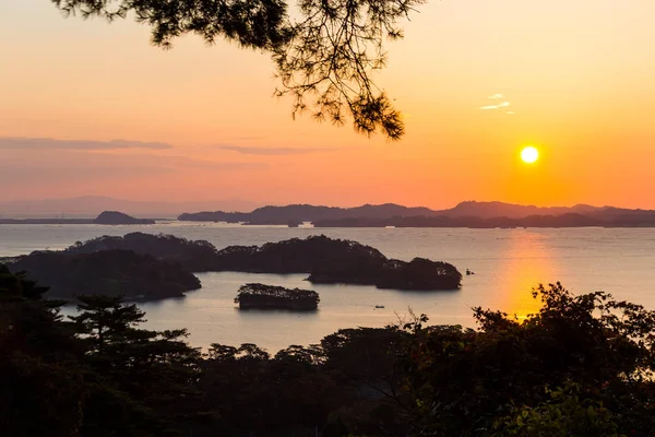 Ilhas Matsushima ao nascer do sol no Japão — Fotografia de Stock