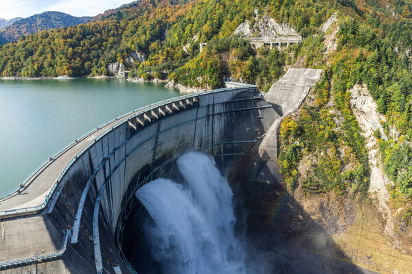 Kurobe Dam in Japan 