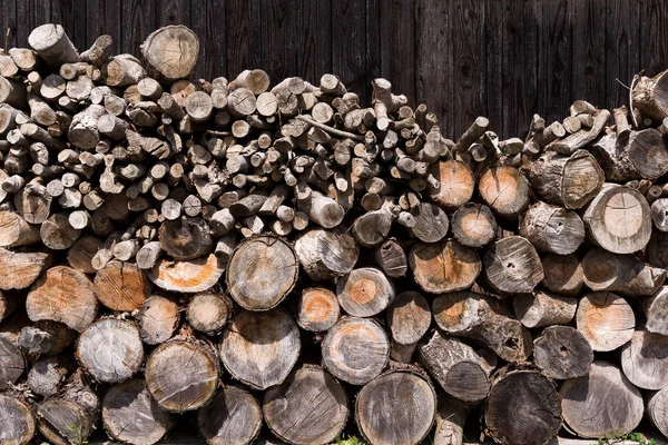 Stacked wood pine timbers — Stock Photo, Image