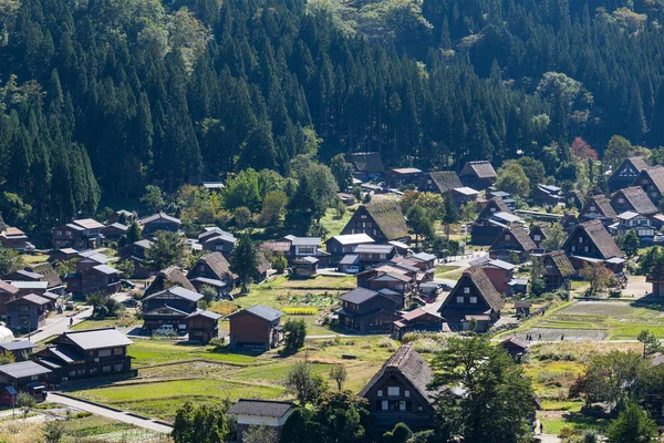 Velha aldeia de Shirakawago no Japão — Fotografia de Stock