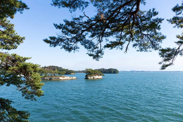 Matsushima szigetek a napsütés, Japán — Stock Fotó