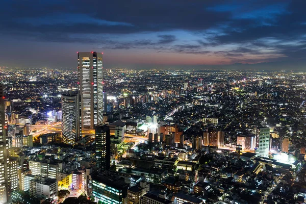 Město tokyo v noci — Stock fotografie