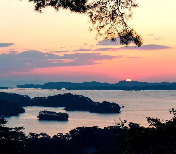Острова Мацусима на восходе солнца в Японии — стоковое фото