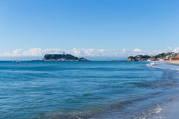 Enoshima Beach in Kamakura City 