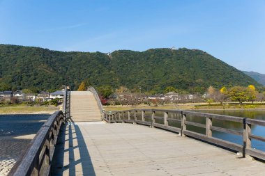 Japonya ahşap Kintai Köprüsü 