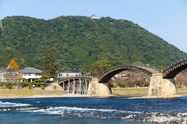 Ξύλινη γέφυρα Kintai στην Ιαπωνία — Φωτογραφία Αρχείου