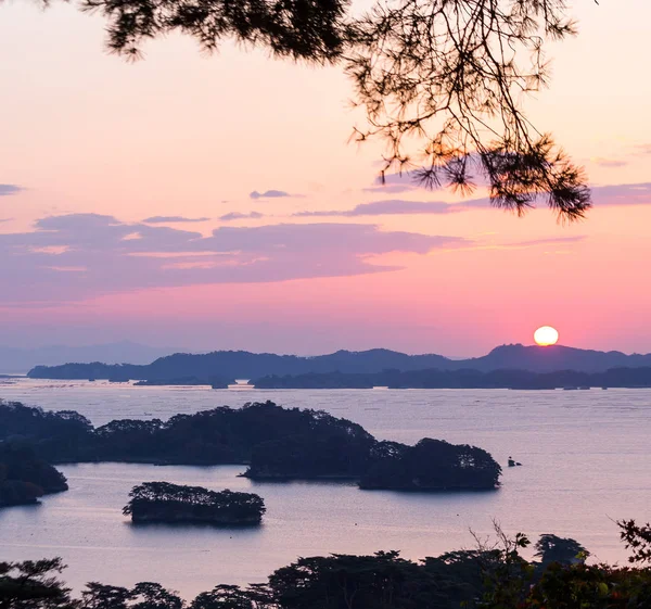 Ilhas Matsushima ao nascer do sol no Japão — Fotografia de Stock