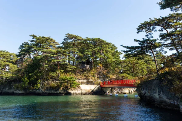 Matsushima bay a červený most — Stock fotografie