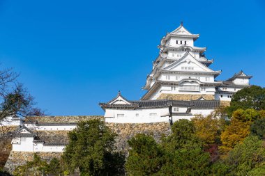 Japonya'nın geleneksel Himeji Kalesi 