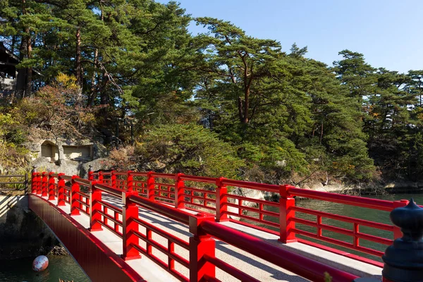 Matsushima miyagi und rote Brücke — Stockfoto