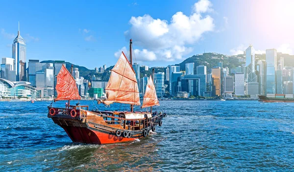 Linha do horizonte de Hong Kong — Fotografia de Stock