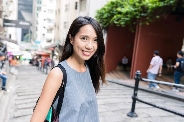 Viagem de mulher em Hong Kong — Fotografia de Stock