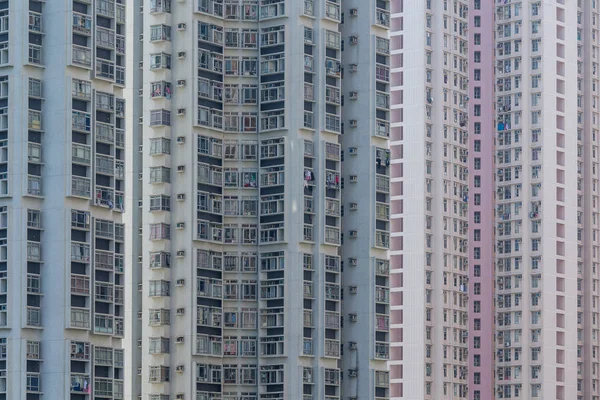 Fachada del edificio en la ciudad de Hong Kong — Foto de Stock