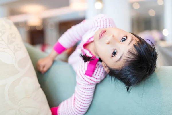 Little young girl at home — Stock Photo, Image