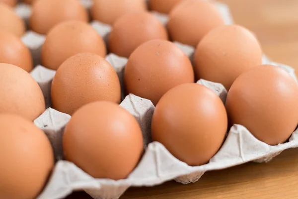 Uova di pollo nella confezione — Foto Stock