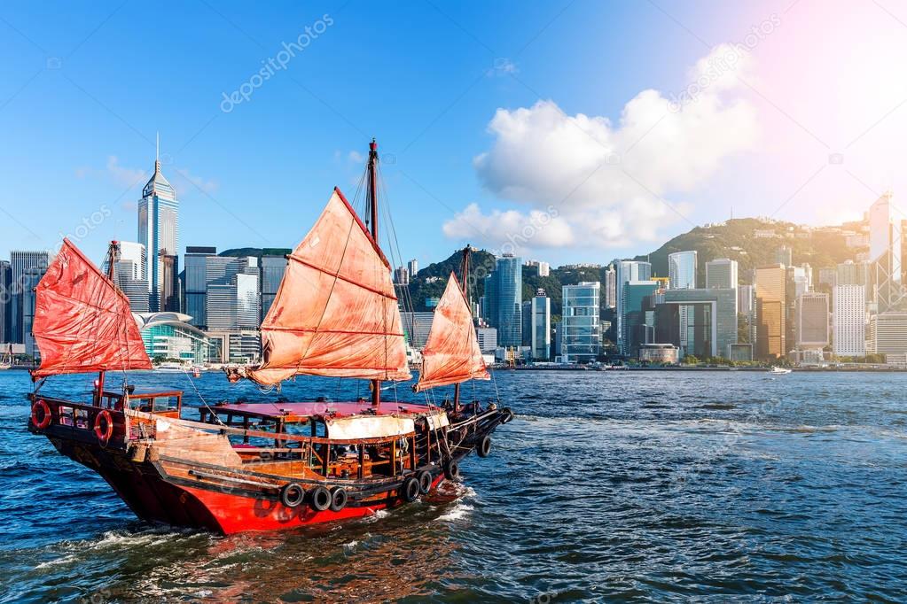 Hong Kong in sunny day