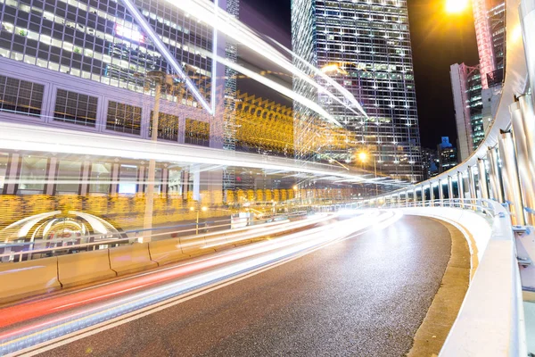 Hong Kong traffic trail at night — Stock Photo, Image