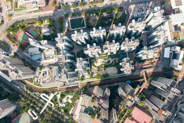 Blick von oben auf den Hongkong — Stockfoto