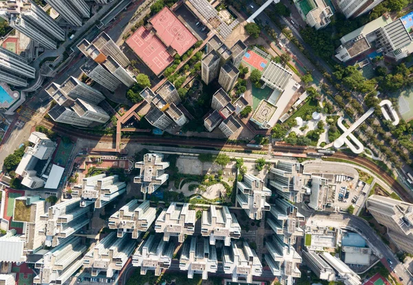 Blick von oben auf den Hongkong — Stockfoto