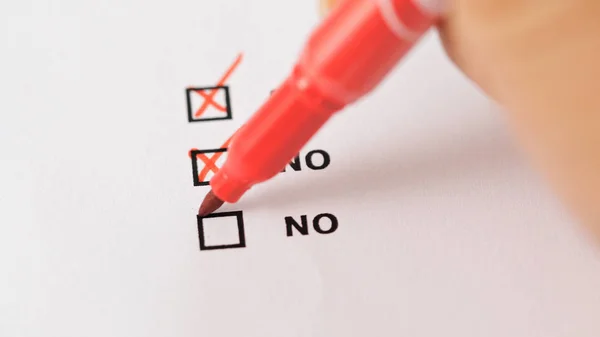 Check box of No — Stock Photo, Image